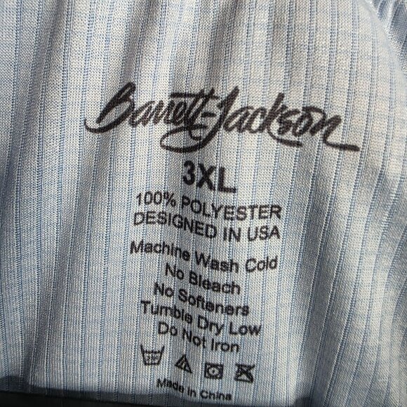 Mens Barrett Jackson Signature Series Blue Polo Shirt Short Sleeve Polyester 3XL - Picture 3 of 8